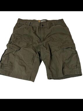 Carhartt Men’s Size 38 Broxton Cargo Shorts Relaxed Fit Solid Green #1270